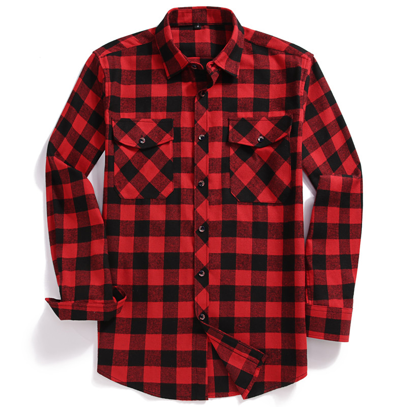 Herfst Heren Casual overhemd m - Flannel Shirt Lined recensie en prijs