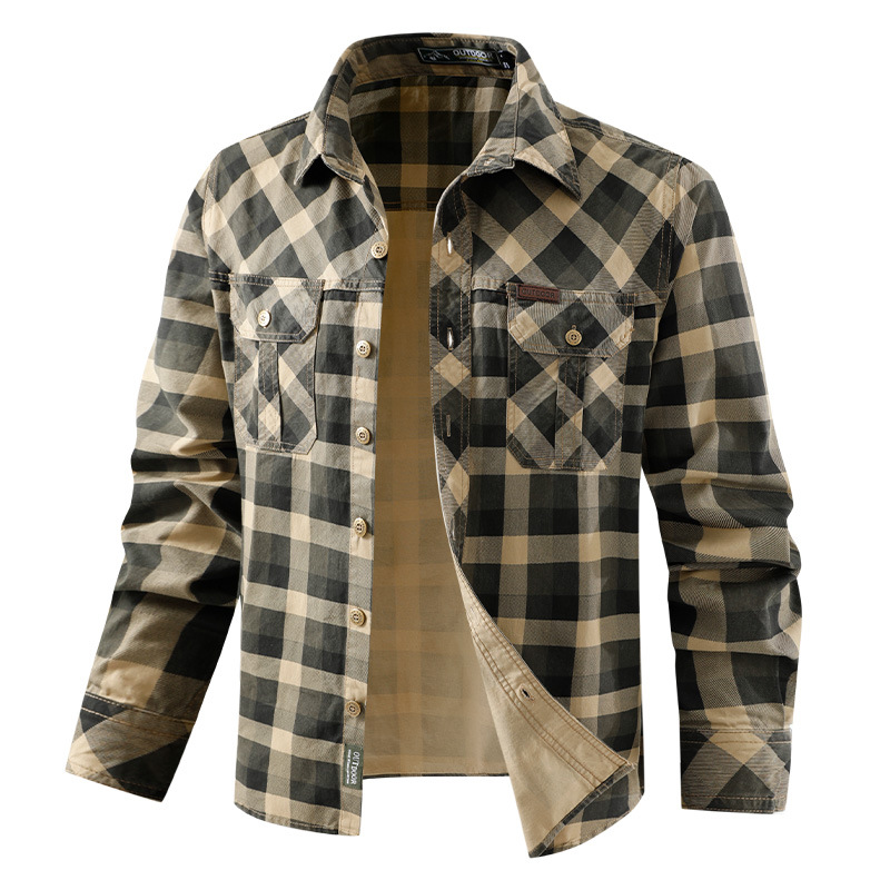 Retro werkkleding geruit overh - Flannel Shirt Lined recensie en prijs